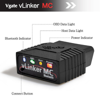 Nuevo Vgate VLinker MC+ ELM327 V2.2 Inalámbrico BT 3.0 OBD 2 Lector de Códigos con Pantalla LCD de 7 Pulgadas y 1 Año de Garantía para Autos Universales