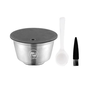 Filtres à café réutilisables Icafilas pour machine <span class=keywords><strong>Lumio</strong></span>, filtres en acier inoxydable <span class=keywords><strong>Gusto</strong></span> Maker, dosettes filtrantes en acier inoxydable avec couvercle en silicone - Product Image 1