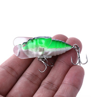Toptan 4CM-6.4G böcek balıkçılık cazibesi Cicada kanat yüzen yapay sert yem
