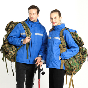 Venta al por mayor de alta calidad Super cálido mujeres hombres <span class=keywords><strong>chaqueta</strong></span> <span class=keywords><strong>reflectante</strong></span> de invierno ropa de trabajo de lana cortavientos impermeable <span class=keywords><strong>chaqueta</strong></span> a prueba de viento - Product Image 3