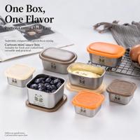 Vaisselle en acier inoxydable : Bols, Assiettes carrées, Plat à condiments, Assiette à salade en forme d'ours, Mini coupelle à sauce, Boîte à condiments