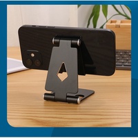 Support de téléphone portable mini en alliage d'aluminium, support pliable en métal pour tablette et smartphone, support de bureau portable
