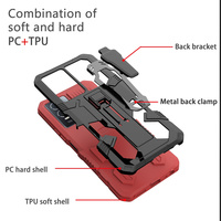 Coque de téléphone en TPU+PC de style armure, résistante aux rayures et aux chocs, protection renforcée de l'appareil photo contre les chutes pour OPPO Reno 10/Reno 10 Pro/A18