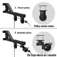 Station de musculation murale en acier pour squats et tractions, système de poulies double réglable et durable, équipement de fitness de marque ZJFIT
