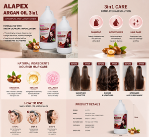 Offre Spéciale : Shampooing à l'Huile d'Argan 3-en-1 Nourrissant 5L en Gros – Soin Capillaire Professionnel Format Gallon pour Salons de Coiffure - Product Image 4