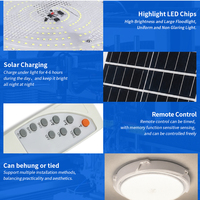 Vente en gros de lampes solaires de plafond pour extérieur et intérieur, étanches IP65, avec télécommande, 120W, 180W, 240W, 300W, 360W