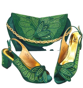 Green Shoes Matching Bag - New Design Pumps Set