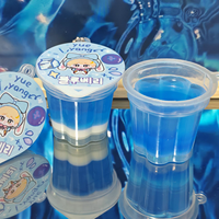 Porte-clés personnalisé en résine, miniature créative, en forme de pudding et gelée, à pincer, amusant, pour jeu d'imitation alimentaire