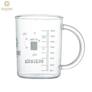 गर्म या ठंडे पेय के लिए 400 मिलीलीटर पारदर्शी ग्लास बियर मग मापने वाले कप - Product Image 1