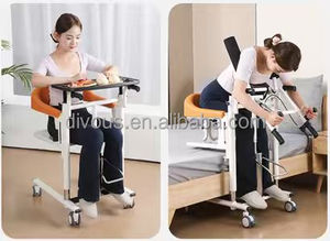 Nouvelle chaise de transfert hydraulique multifonctionnelle pour patients hospitaliers, pour personnes âgées, avec fonction toilettes et hauteur réglable - Product Image 2