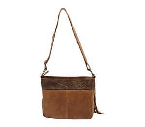 Sac à bandoulière marron à franges style bohème pour femme, sac à main élégant et décontracté avec poignée et pompons - Product Image 2