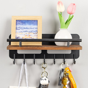 Home Decor <strong>Wall</strong> Mount Car <strong>Key</strong> and Mail Holder Wooden <strong>Key</strong> Holder for <strong>Wall</strong> with Shelf - Product Image 1