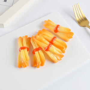 Assiette de snacks simulée, Frites, Modèle alimentaire, Accessoires de porte-clés DIY, Jeu de rôle, Jeu alimentaire, Accessoires photo - Product Image 2