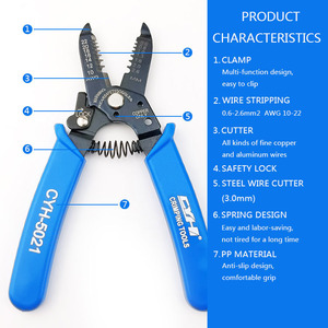 เครื่องปอก<span class=keywords><strong>สาย</strong></span><span class=keywords><strong>ไฟ</strong></span>ฟ้าอัตโนมัติแบบพกพา CYH-5021 สำหรับ<span class=keywords><strong>สาย</strong></span><span class=keywords><strong>ไฟ</strong></span>ขนาด 10-22AWG (0.6-2.6 มม.) <span class=keywords><strong>ขาย</strong></span>ดี - Product Image 3