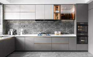 Juego completo de gabinetes de cocina modernos de madera maciza de alta calidad personalizados para un diseño de cocina lujoso - Product Image 4