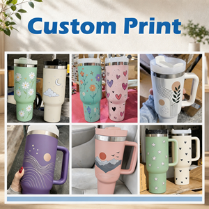 Custom 40oz Adventure Tumbler with Handle Vacuum Insulated <b>Metal</b> Cup Double Wall Stainless Steel Travel Coffee Mug - Product Image 3