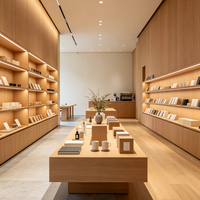 Présentoirs en bois pour supermarchés et magasins de détail, unités d'étagères modulaires avec tiroirs de rangement