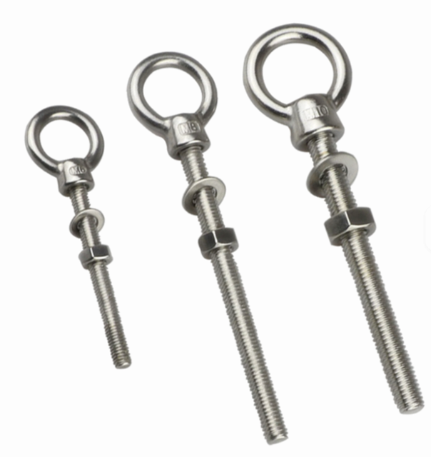Factory High Quality 304 Stainless Steel Eye Bolt 8*80mm with Washer and Screw