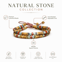 Bracelet ajustable pour homme en pierre naturelle jaspe rouge, turquoise africaine et hématite, fait main, bijou énergétique de guérison