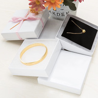 Boîtes d'emballage de luxe personnalisées, pochettes, boîtes à bijoux en papier pour bracelets, colliers, bagues avec pochette