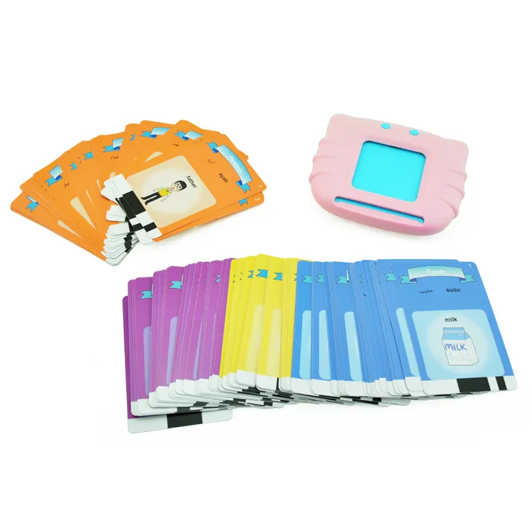 Guangdong Preschool Malaysian Educational Toy Learning Machine Audible Reading Talking Flash Cards Reader For Kids