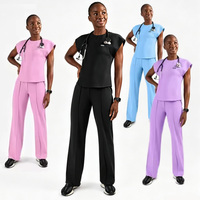 Ensemble de blouses médicales sans manches pour femmes, logo personnalisé, marque privée, uniforme d'hôpital respirant, tenue de travail pour infirmières et médecins