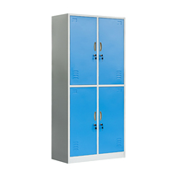 Armoire de rangement démontable pour vestiaire, casiers en acier à 4 portes pour salle de sport, école, usine, vente en gros