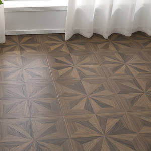 Versailles Style Modern Laminate Parquet Flooring High <b>Gloss</b> Matte Distressed Wood Look Eco-Friendly 12mm Easy Install Bathroom - Product Image 3