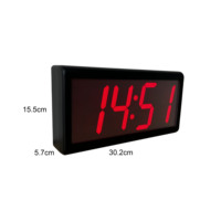 Reloj IP PoE Rojo de 4 Pulgadas y 4 Dígitos, Servidor de Tiempo GPS Sincronizado, Cambio Automático de Horario de Verano