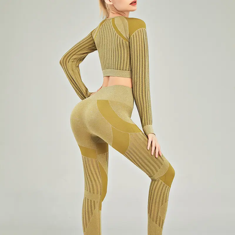 2021 new leggings gym clothes sportswear seamless yoga 2 two piece acid wash legging set
