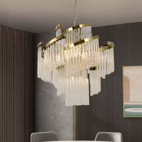 Luminaires suspendus en verre massif faits à la main, longs, décoratifs en spirale, en acier inoxydable de luxe, pour l'intérieur, le hall d'hôtel, le salon