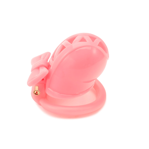 กรงสำหรับผู้ชายท่อปัสสาวะมีรูพรุนสีขาวและชมพูแหวนติดโบว์อวัยวะเพศชายล็อคองคชาตเกย์แหวนสี่ขนาดผลิตภัณฑ์ที่เร้าอารมณ์สำหรับผู้ใหญ่ - Product Image 4