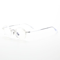 Lunettes de lecture anti-lumière bleue avec monture en titane - Design rétro léger et tendance en titane pur doré