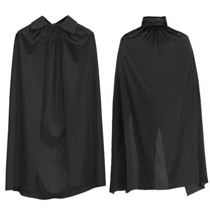 Halloween Cape Adult Children Size Black and Red Stand Collar Reaper Costume Cosplay Cape Party Wizard Vampire Cloak