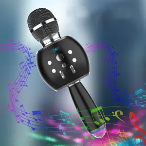 Micrófono de Karaoke inalámbrico con altavoz, luces de escenario, reproductor de Karaoke portátil para fiesta en casa, KTV, música, cantar