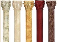 Décor de jardin de style antique, colonne romaine ronde, tête de colonne décorative, piliers en béton GRC, capuchons de colonnes