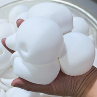 DIY TPR 4cm 6cm Coque de boule vide blanche réutilisable pour jouet sensoriel anti-stress, effet cire craquelée et texture souple