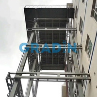 Ascenseur de fret industriel personnalisé de 10 tonnes contre le mur, hydraulique, extérieur, grande capacité, élévateur de marchandises