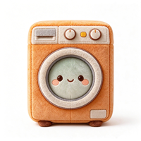 Ensemble de jouets en peluche personnalisés Kawaii rétro pour la maison : téléviseur, radio, réfrigérateur, machine à laver, poupées en peluche OEM ODM