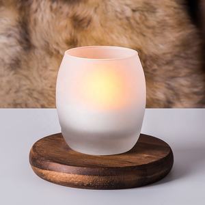 <span class=keywords><strong>Bougie</strong></span> à capteur de souffle <span class=keywords><strong>LED</strong></span> à piles, en verre, à la cire de paraffine ivoire, véritable flamme de Matti, décoration d'intérieur - Product Image 2