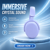 Headphone Nirkabel Over-Ear Driver 40MM Suara HiFi Kontrol Suara Pintar Daya Tahan Baterai Lama Nyaman Dipakai Olahraga Layar Digital JL