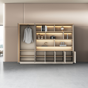 Tủ hồ sơ bằng gỗ của nhà máy foshan hiện đại và đơn giản với dải ánh sáng. Chúng là tủ văn phòng và nội thất văn phòng. - Product Image 4