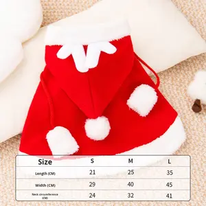 Disfraz Divertido <span class=keywords><strong>de</strong></span> Gato, Disfraz <span class=keywords><strong>de</strong></span> Santa Claus, Bufanda Roja, Capa Navideña para Mascotas, Forro Polar <span class=keywords><strong>de</strong></span> Invierno <span class=keywords><strong>de</strong></span> Poliéster, para <span class=keywords><strong>Fotos</strong></span> <span class=keywords><strong>de</strong></span> Perros y Gatos - Product Image 6