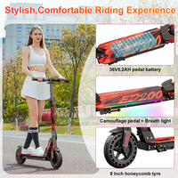 EE. UU. Envío Directo Stock ED200 E-Scooter 8 pulgadas 25Kmh Elektro Trottinette 200W Venta al por mayor Tretroller Scooter eléctrico