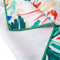 Serviette de plage en microfibre résistante au sable de haute qualité en gros d'usine, serviette de plage turque en forme de beignet, poncho de surf à capuche pour adultes