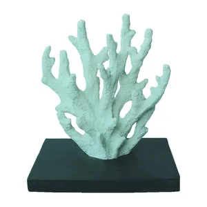 Морское украшение, белая Полимерная Коралловая скульптура, Настенный декор, пляжный декор, плавающая Коралловая полка