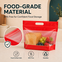 Bolsa de Panadería de Plástico Transparente con Cierre y Asa, Personalizable con Logotipo, para Empacar Pan Tostado y Otros Alimentos