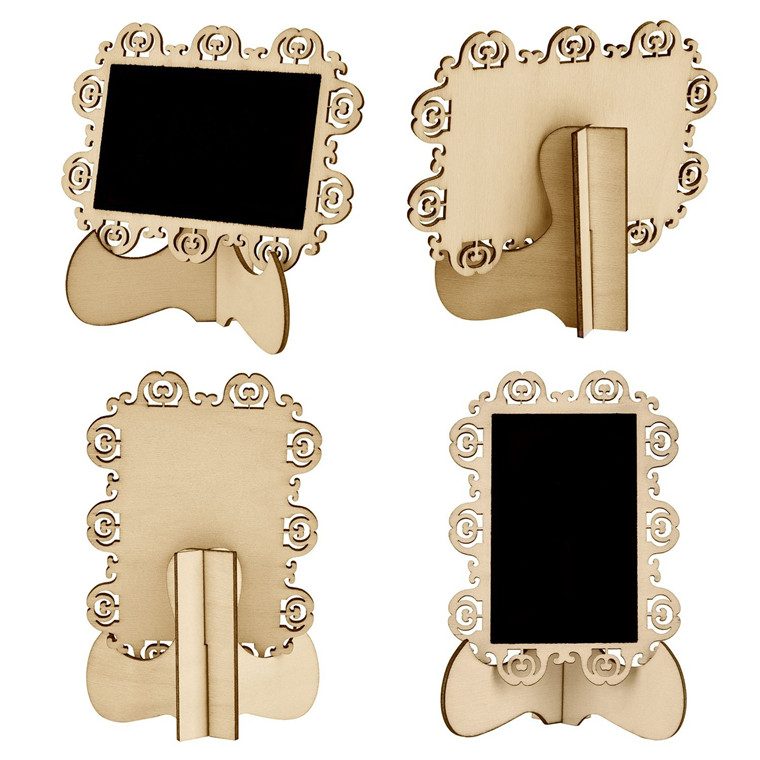 Wooden Mini Hollow out decoration Blackboard Message Sign With Hang String Wedding Party Decoration Supplies 8*11cm