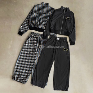 Clothing Manufacturer Custom Double Layer Casual Reversible Tracksuit Nylon <b>Jacket</b> and Nylon <b>Track</b> Pants Set Sweat Suit <b>Men</b> - Product Image 1