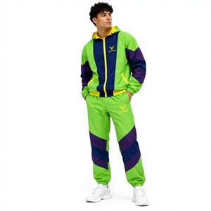 Nouvel ensemble coupe-vent unisexe personnalisé en polyester et nylon pour l'automne, multi-panneaux, vente en gros, streetwear, imperméable et respirant - Product Image 1